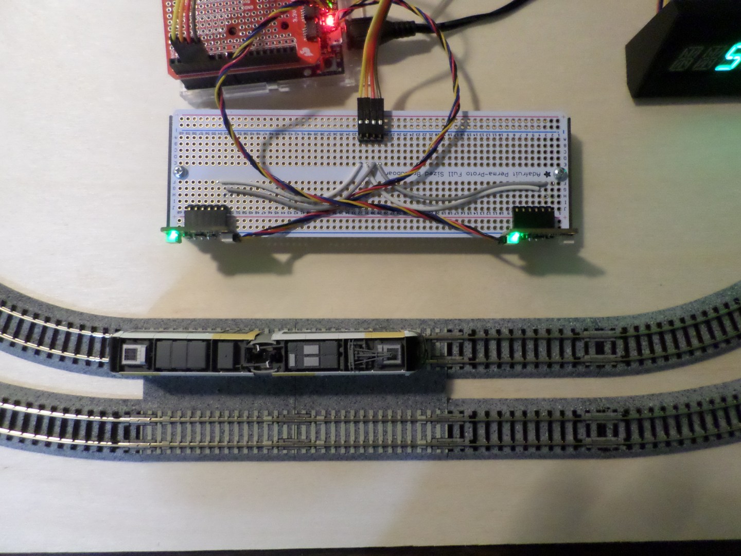 Train Sensor Project Train Speedometer — Implementation | model railroad electronics